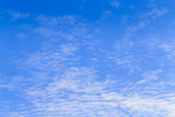 Abstract background, Summer blue sky and white soft streak cloud in sunny day