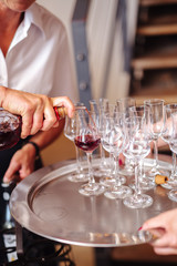 drinks at a wedding