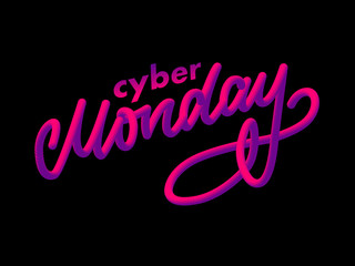 Cyber monday letter. Cyber monday sale banner vector. Cyber monday banner design. Technology background. Concept event advertising. Holiday shopping.