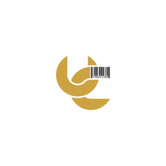 Initial letter UC logo design vector for unique code