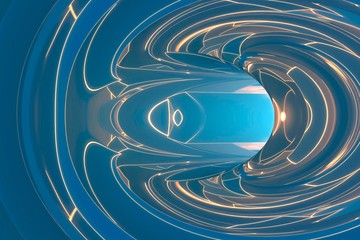 Information transfer via data cable - abstract background with waves