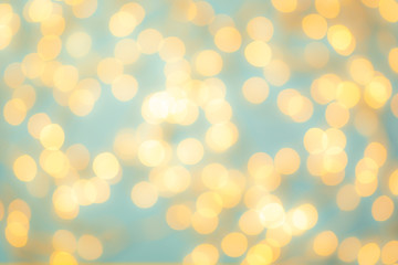 Abstract blue Bokeh circles for Christmas festive background