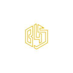 Initial letter B45 logo design vector unique