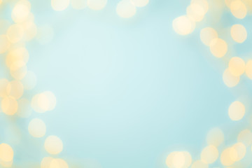 Abstract colorful defocused circular facula background. Festive Christmas and New Year with copy space