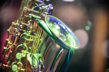 saxophone close up musical instrument