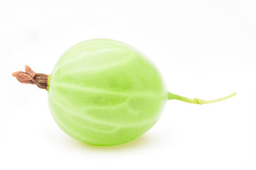 green gooseberry berry isolate on white? with clipping path