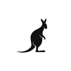 Kangaroo logo vector icon illustration design 