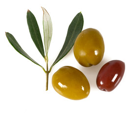 tasty olives isolated on white background