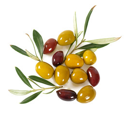 tasty olives isolated on white background