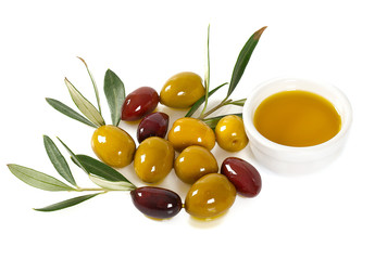 tasty olives isolated on white background
