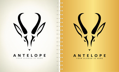 antelope logo vector. animal design. © Natalia Iachimova