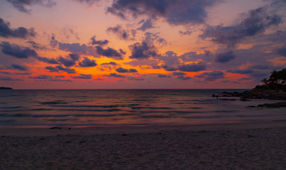 Colorful Ocean water of tropical sea