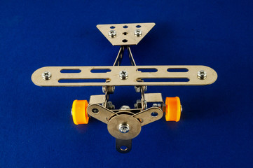 Small toy metal plane airplane
