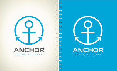 Anchor logo vector design. Ship logo.