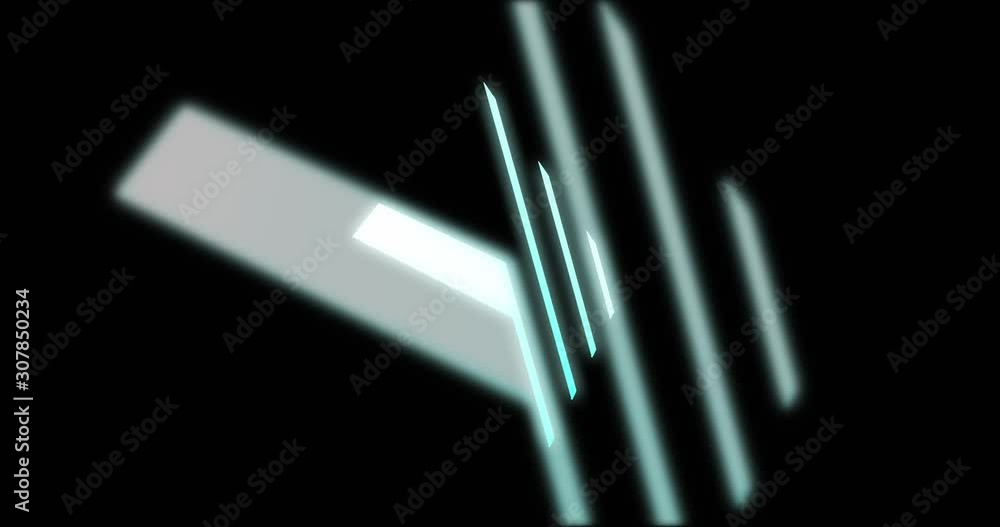 Poster neon lights cube a glowing futuristic design and technology pattern. creative polygon shape showing 