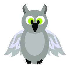 Owl vector illustration isolated on white background..