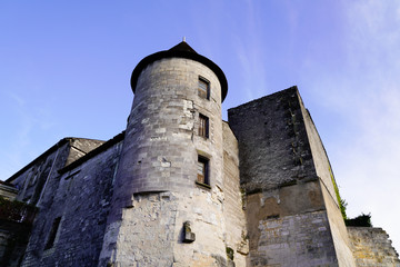 Fototapeta na wymiar cognac castle The Chateau des Valois in Charente France