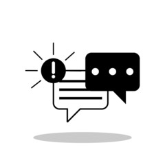 New message icon in flat style. Dialog symbol for your web site design, logo, app, UI Vector EPS 10.