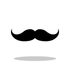 Mustache icon in trendy flat style. Man / Barber / Manhood symbol for your web site design, logo, app, UI Vector EPS 10. - Vector