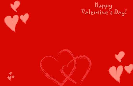  Red background with graying. Happy Valentine's Day picture.
