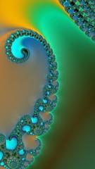 Artfully 3D rendering fractal background