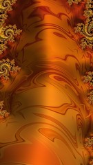 Obraz na płótnie Canvas Artfully 3D rendering fractal, fanciful abstract illustration and colorful designed pattern and background