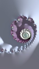 Artfully 3D rendering fractal, fanciful abstract illustration and colorful designed pattern and background