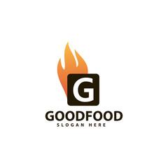 good food logo template design vector illustration