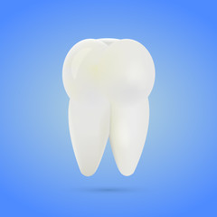 Tooth on isolated background - vector illustration