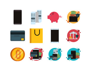 bundle of electronic commerce icons