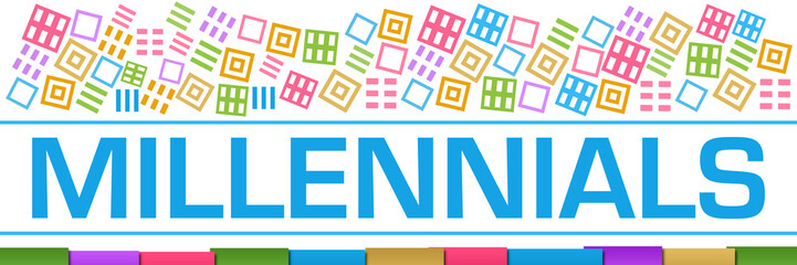 Millennials Colorful Texture Blocks Bottom 
