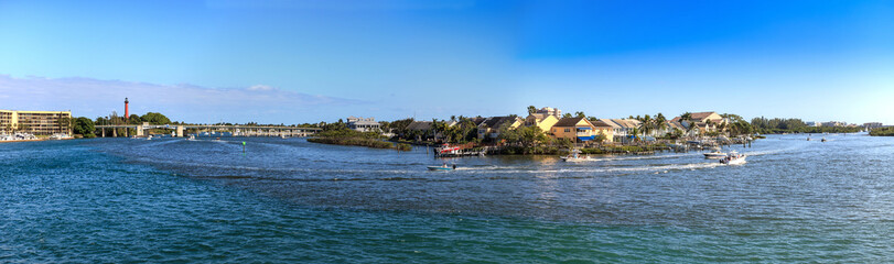 Loxahatchee River with the Jupiter Inlet Lighthouse in the background © SailingAway