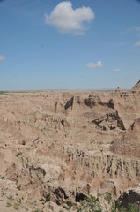 Rock formations in the Badlands, South Dakota