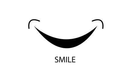 Obraz na płótnie Canvas smile icon logo template design