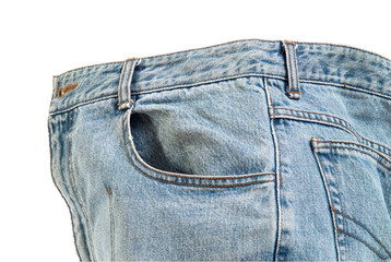 Blue jeans denim fabric texture and background.