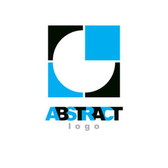 Vector geometric conceptual shape can be used as successful business career abstract logo.