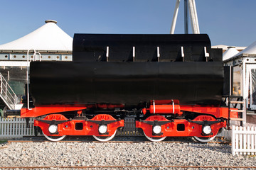 Fototapeta premium Side view of a vintage train