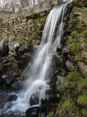 A small waterfall near Bohoyo in the Sierra de Gredos. Province of Ávila. Castile and Leon Spain