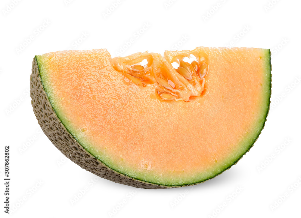 Poster slice of melon isolated with clipping path