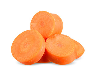 Carrot isolated on white clipping path