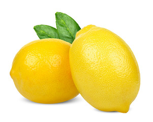 Lemon isolated on white clipping path