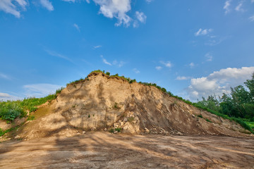 Sandy hill in the countryside on a sunny day