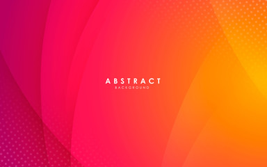 Abstract modern background gradient color. Yellow and pink gradient with halftone decoration.