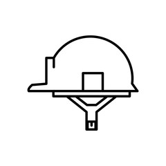helmet design, Construction work repair reconstruction industry build and project theme Vector illustration