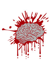 Blutiges Gehirn Design 