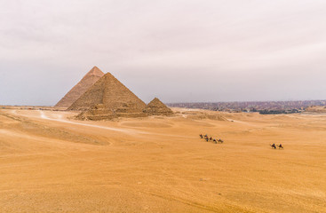 Fototapeta na wymiar Greats pyramids in Giza Cairo egypt