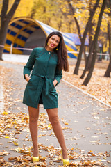 Portrait of beautiful young brunette woman