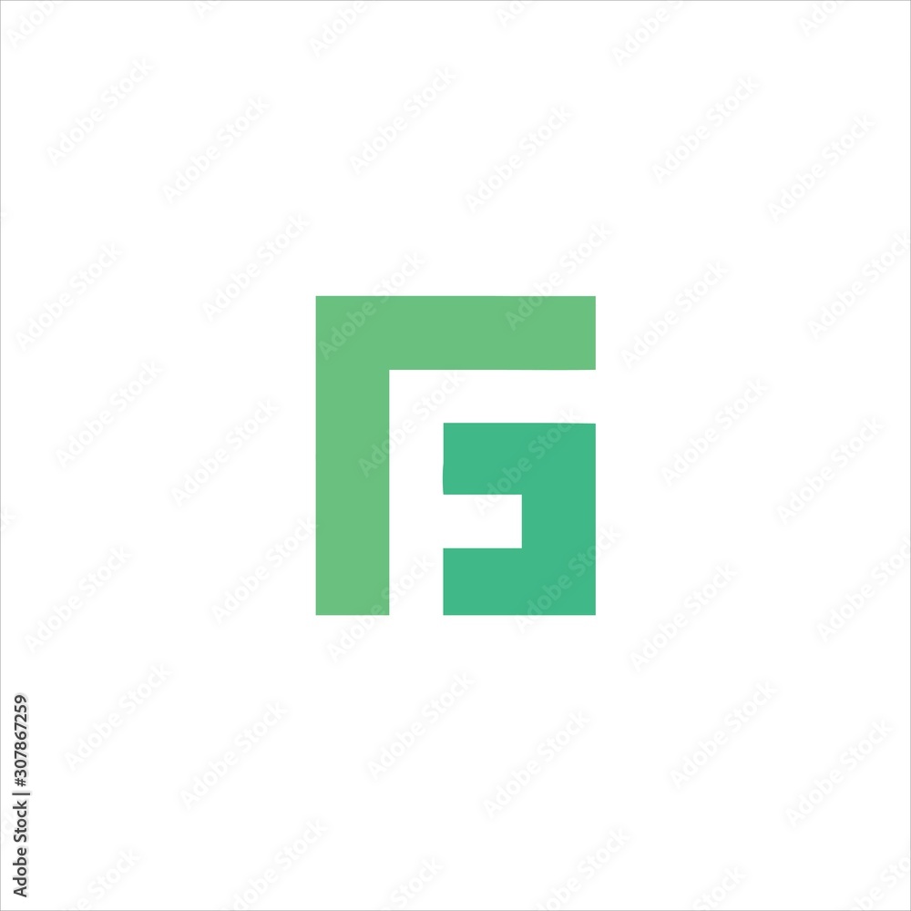 Wall mural Letter fg logo design concept template vector