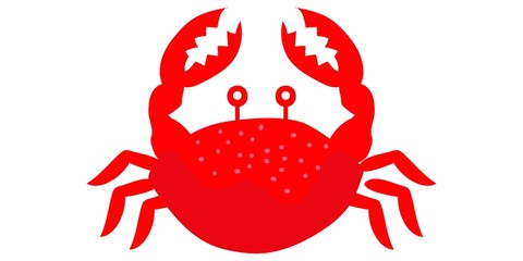 cartoon illustration crab in the sea isolated on white background