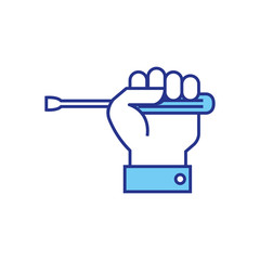 screwdriver design, Construction work repair reconstruction industry build and project theme Vector illustration